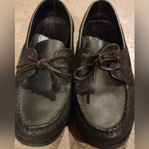 Sperry Top Sider  Original 2-Eye Black Leather Boat Shoes Size: Men's 11.5